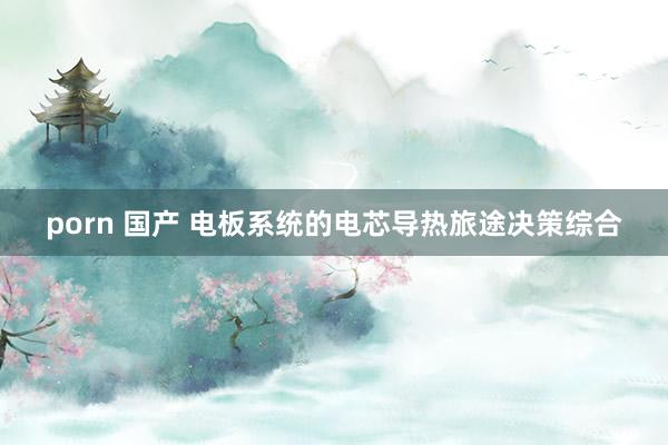 porn 国产 电板系统的电芯导热旅途决策综合